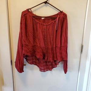 Free People button down blouse
